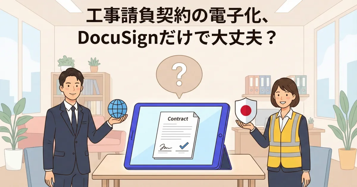 工事請負契約の電子化、DocuSignだけで大丈夫？