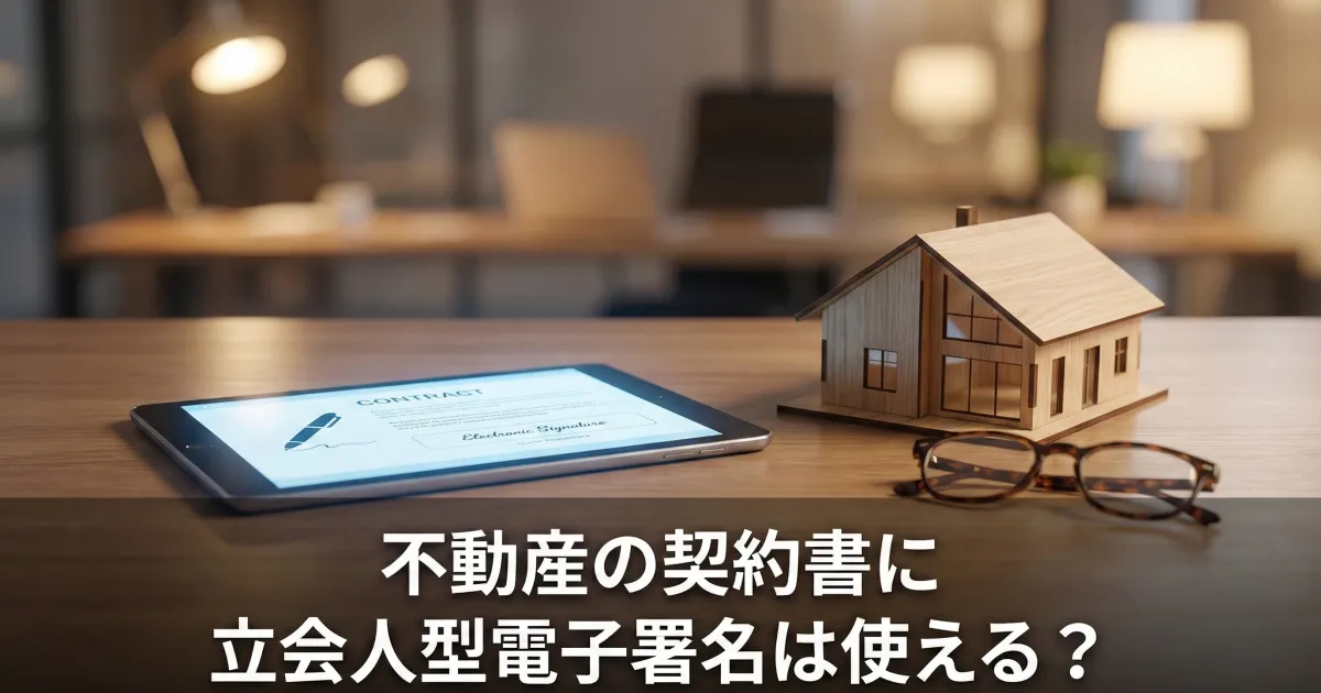 不動産の契約書に立会人型電子署名は使える?