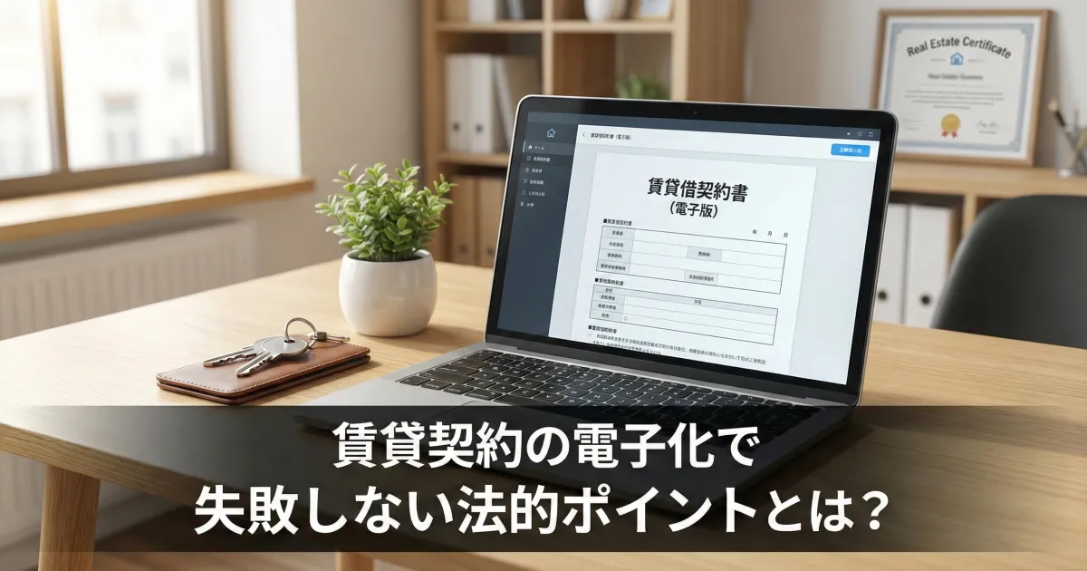賃貸契約の電子化で失敗しない法的ポイントとは?