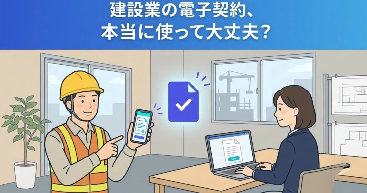 建設業の電子契約、本当に使って大丈夫?