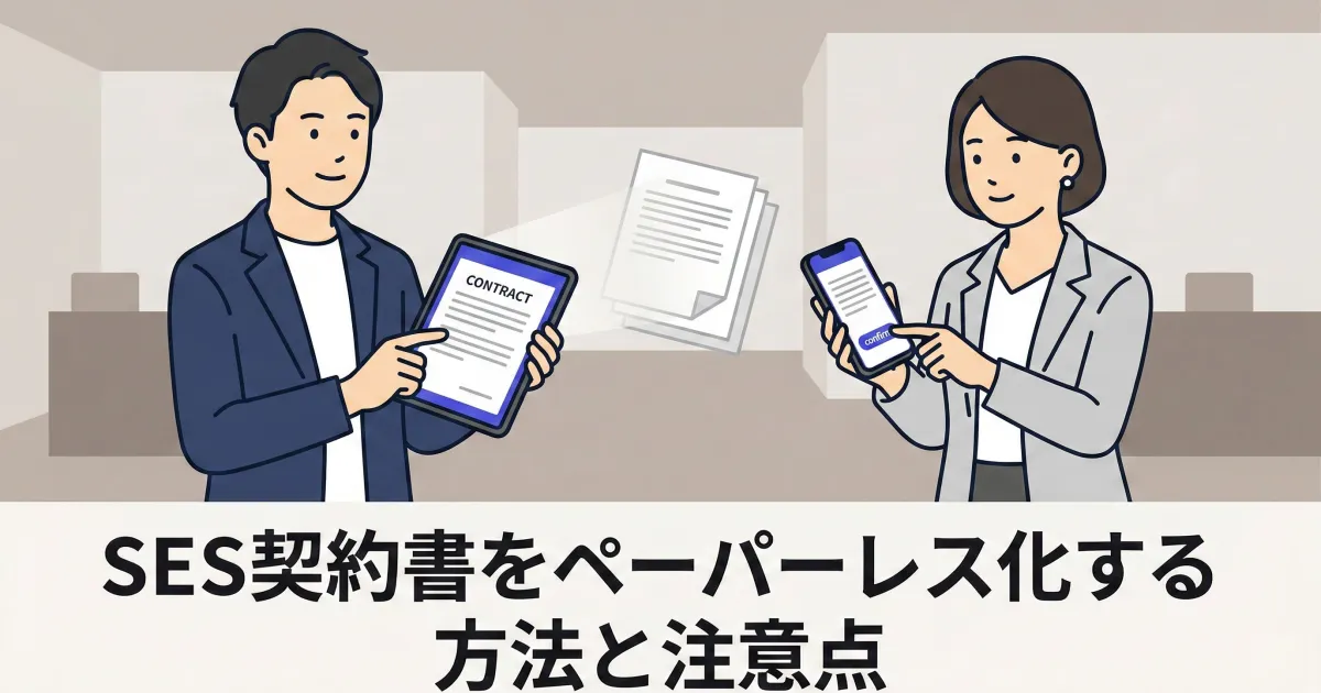 SES契約書をペーパーレス化する方法と注意点