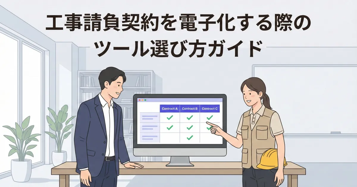 工事請負契約を電子化する際のツール選び方ガイド