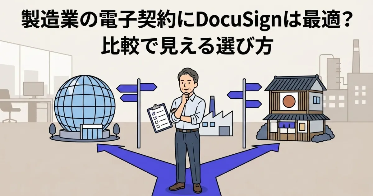 製造業の電子契約にDocuSignは最適？比較で見える選び方