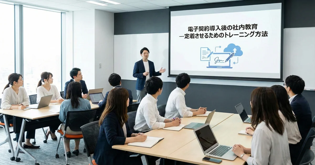 電子契約導入後の社内教育—定着させるためのトレーニング方法