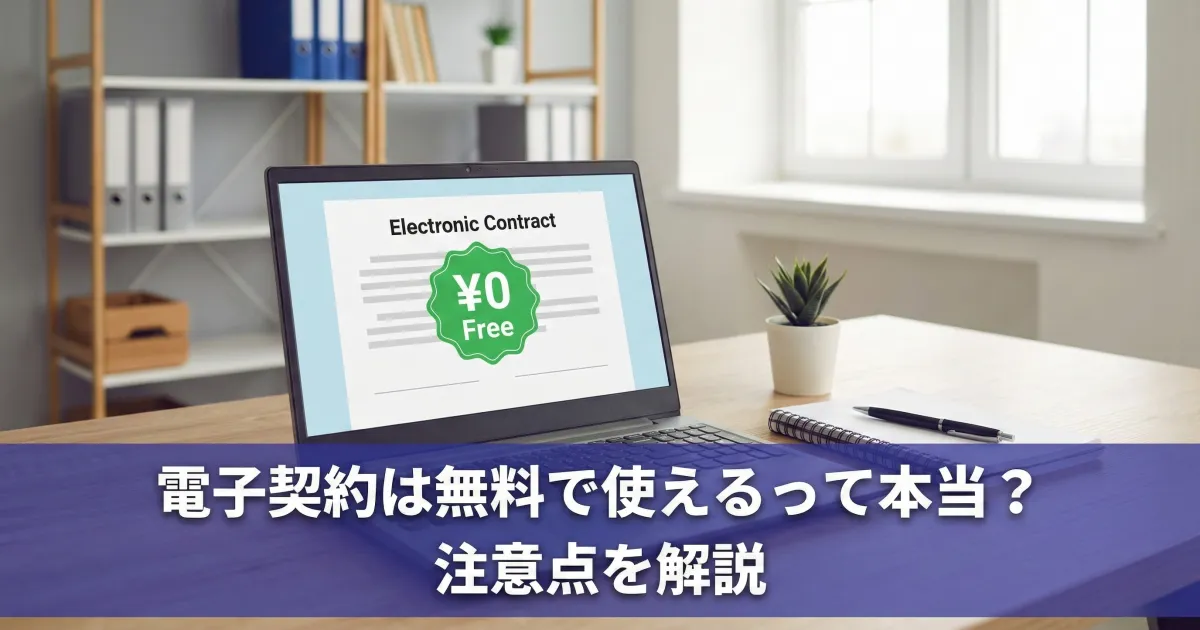 電子契約は無料で使えるって本当?注意点を解説