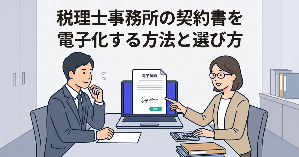 税理士事務所の契約書を電子化する方法と選び方