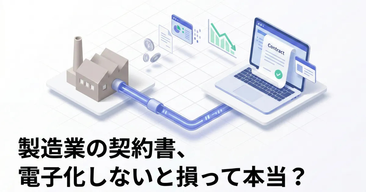 製造業の契約書、電子化しないと損って本当？