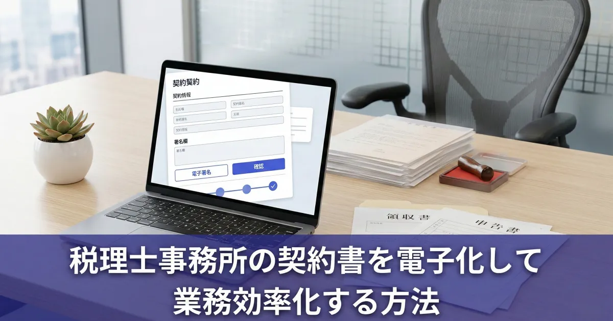 税理士事務所の契約書を電子化して業務効率化する方法