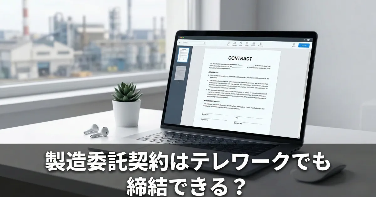 製造委託契約はテレワークでも締結できる?