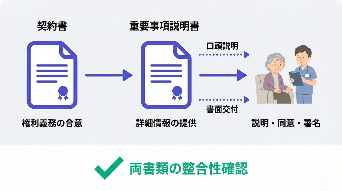 重要事項説明書との違いと連携